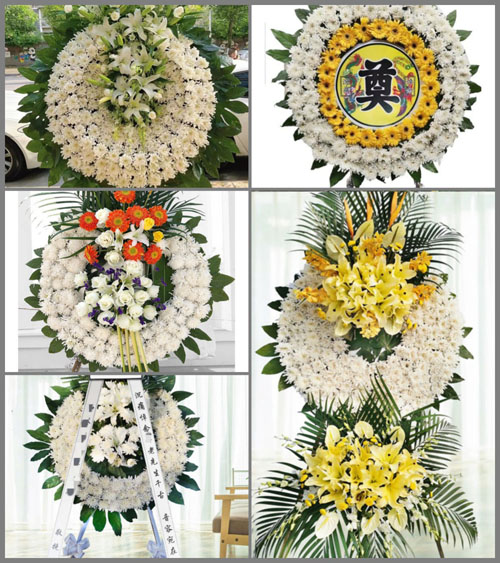 广东梅州市五华县华城镇城东村花圈速递